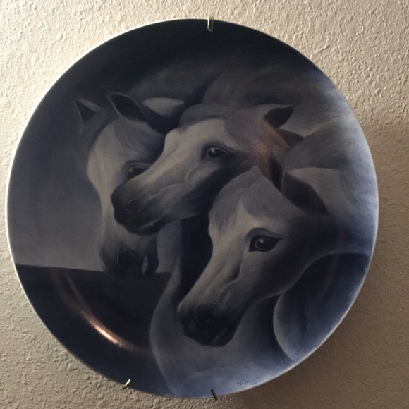 Large Arabian Horses Wall Plate Vintage Perfect - Picture 8 of 8